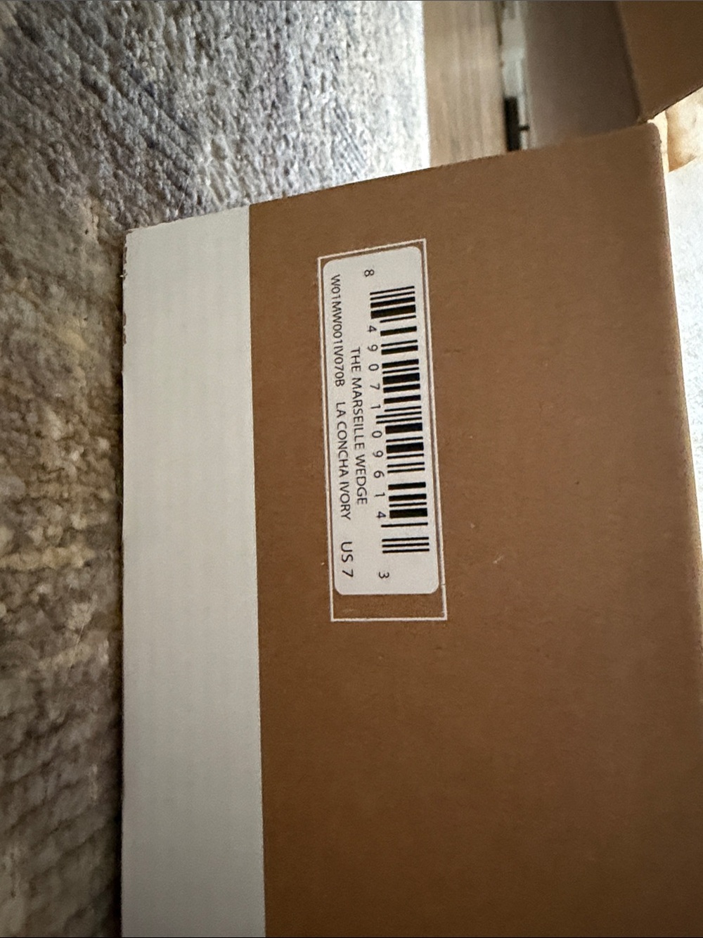 NIB Soludos Neutral Beige Canvas Espadrille Wedge Sandals - Picture 4 of 5